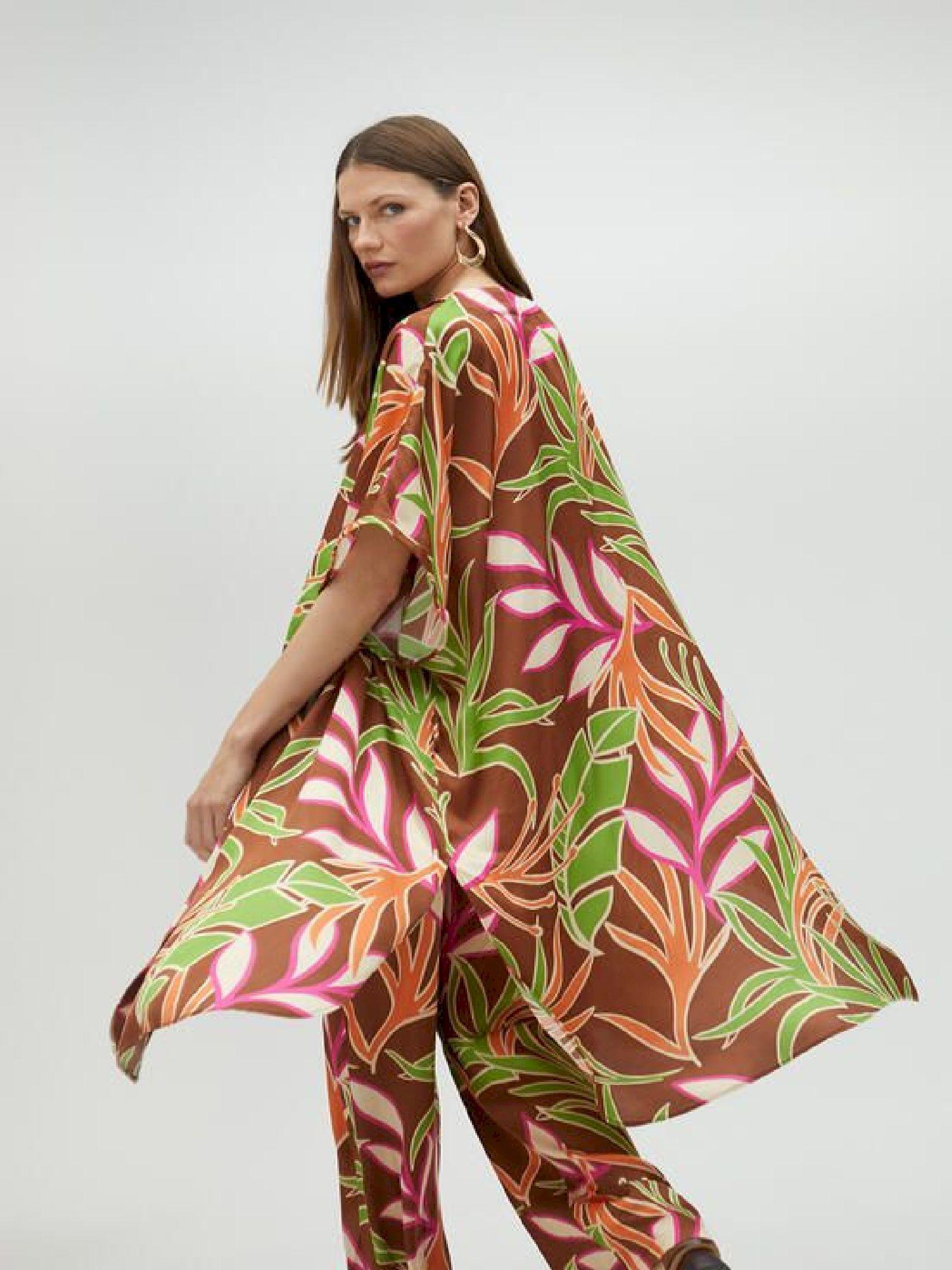 Abito con cintura e stampa floreale MS2502010 256 MAITE 