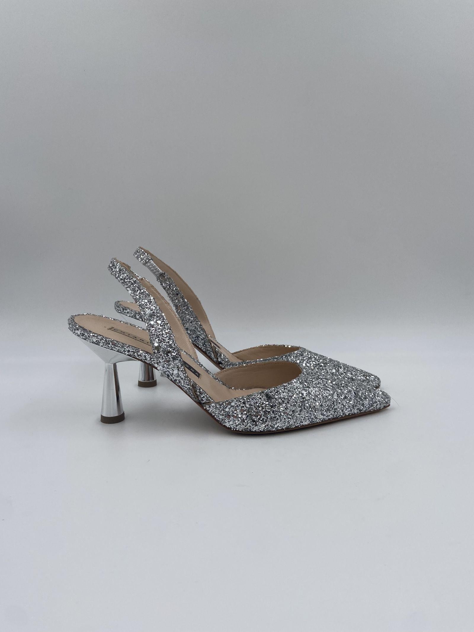 Slingback con mini pietre argento - Chiarini 1176 ARGENTO CHIARINI 
