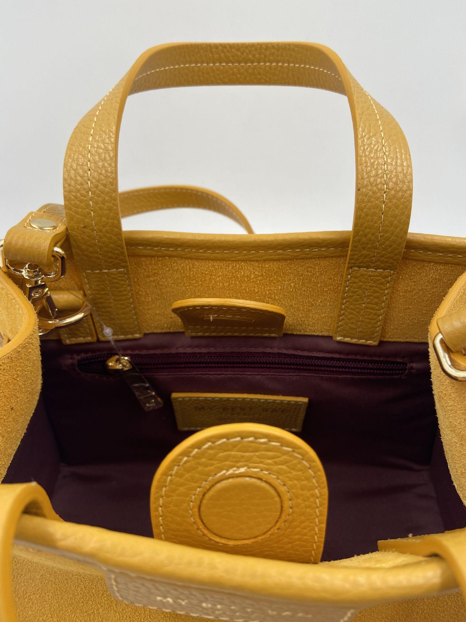 Borsa Diva scamosciata piccola - My Best Bag S1MYB2035 CURCUMA MY BEST BAG 