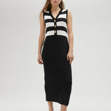 Abito in maglia bicolore LS2516001 1BN LOLA 