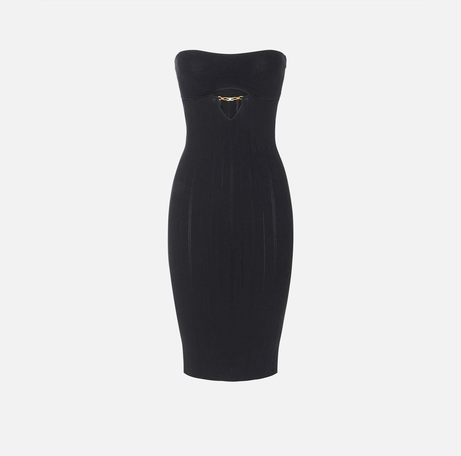 Abito con dettagli à jour - Elisabetta Franchi AM05B56E2 110 ELISABETTA FRANCHI 