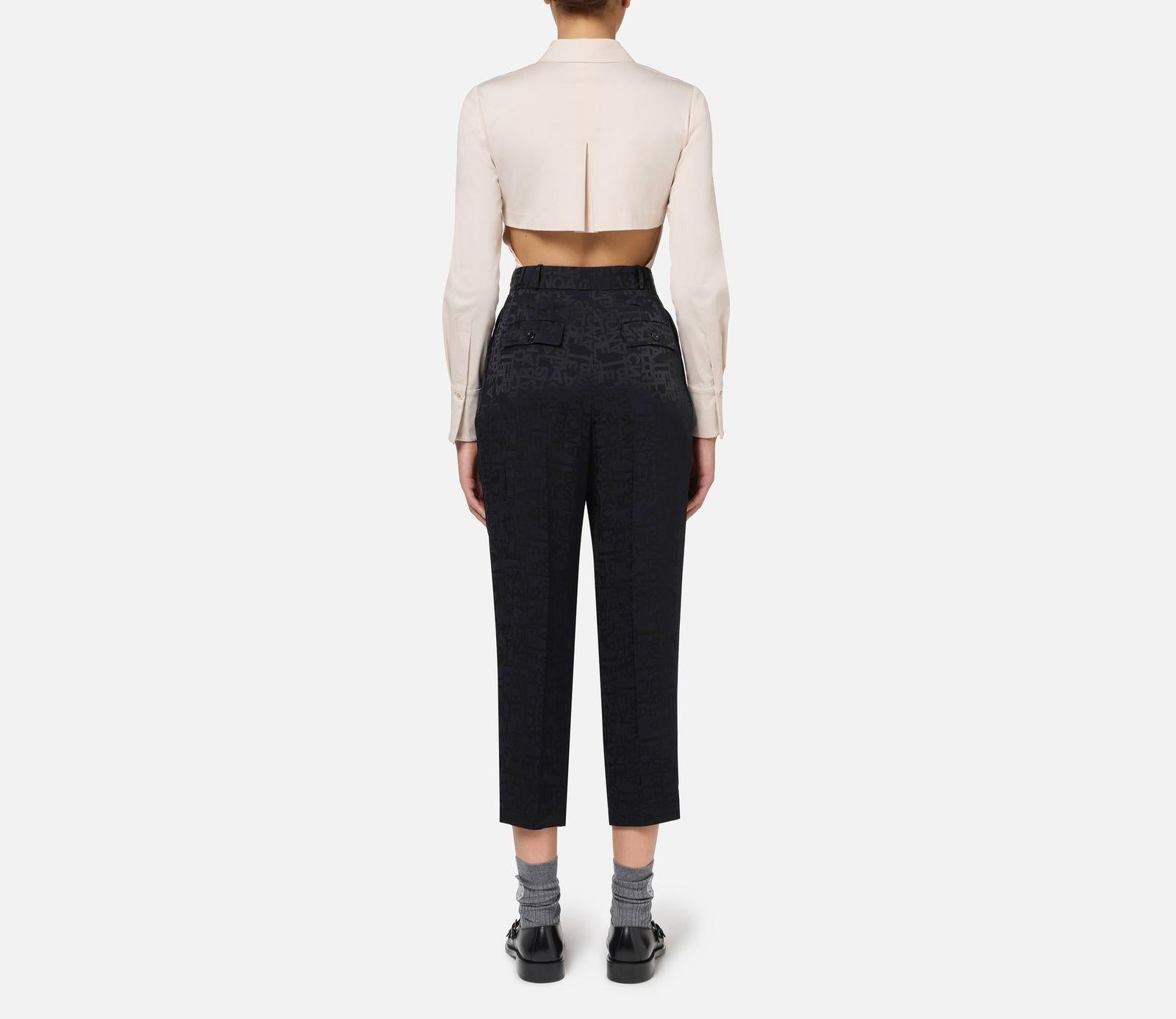 Pantalone jaquard lettering PA013446E2 110 ELISABETTA FRANCHI 