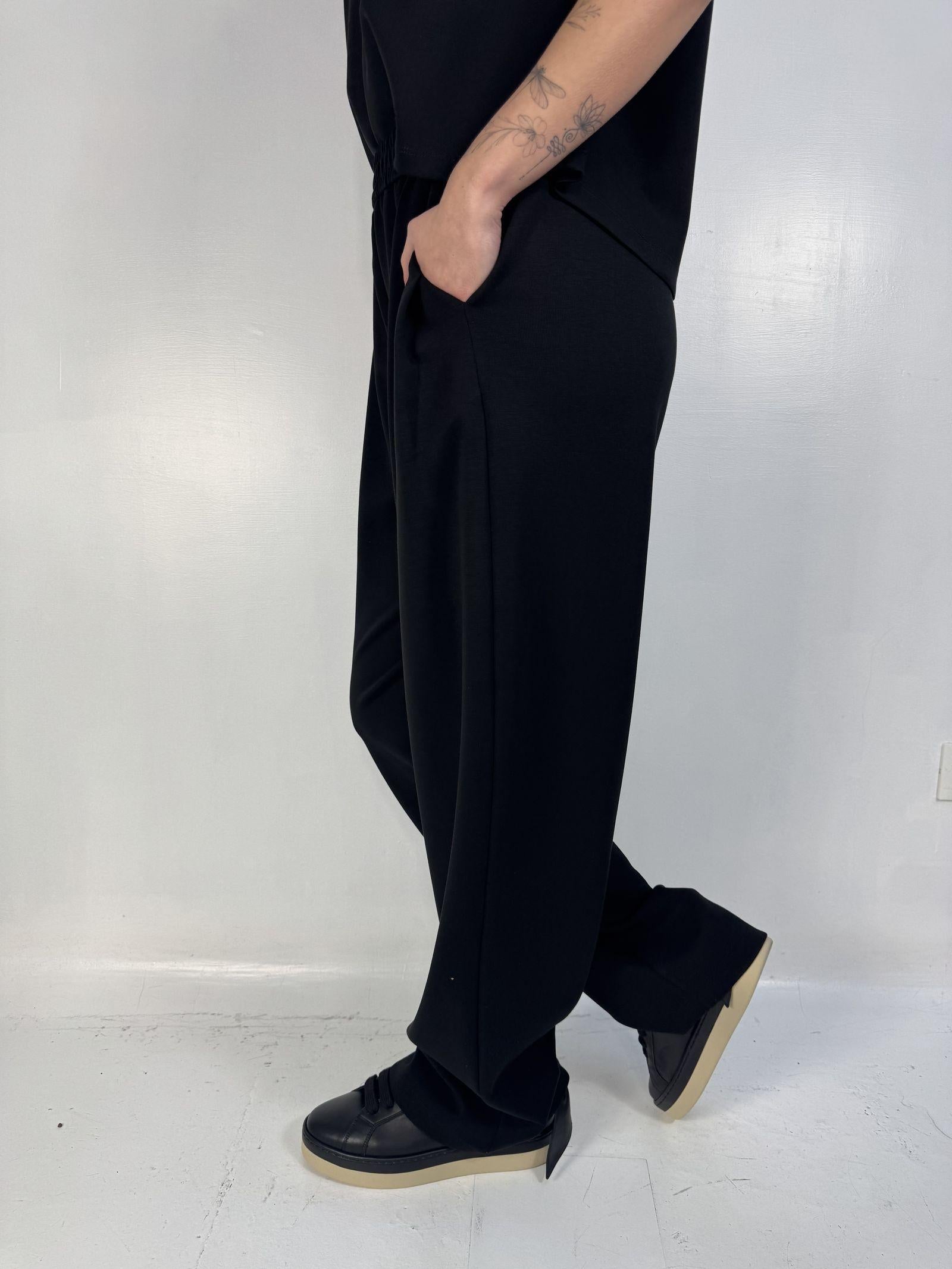 Pantalone gamba ampia - Eleh SS260185 NERO ELEH 