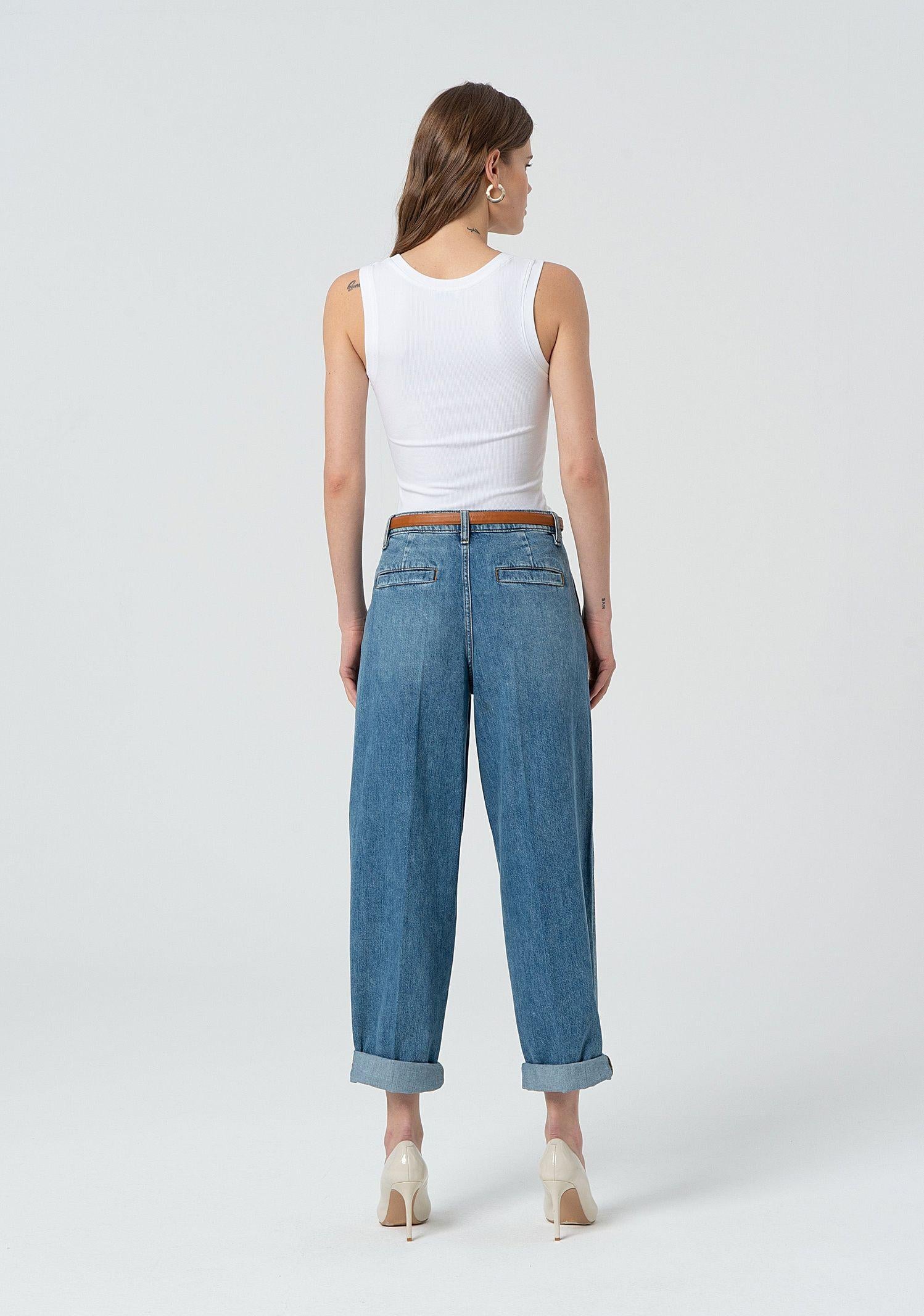 Jeans carrot in denim - Fracomina FP25SVD014D41902 258 FRACOMINA 