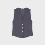 Gilet in crepe satin LOIT07D8 22 CARLA G. 