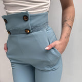 Pantalone flare vita alta - Elisabetta Franchi PA14682E2 016 ELISABETTA FRANCHI 
