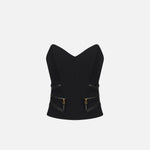 Top con dettagli zip - Elisabetta Franchi TO03656E2 110 ELISABETTA FRANCHI 