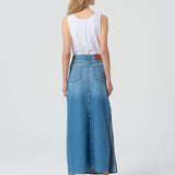 Gonna in denim con lavaggio medio