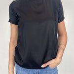 T-shirt lucida girocollo MM203633 NERO OFELIA 