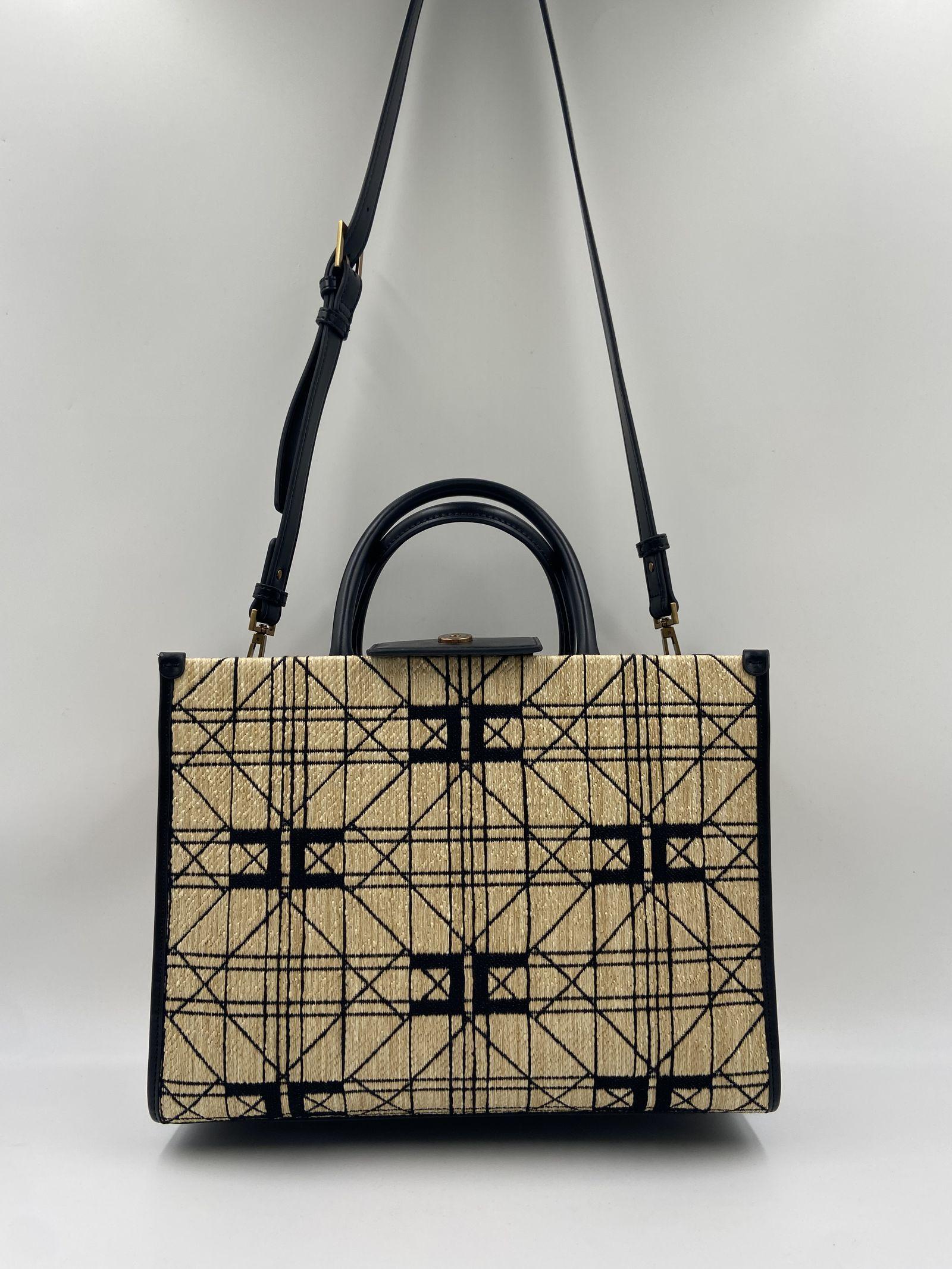 Borsa Shopper in tessuto jacquard - Elisabetta Franchi BS15A41E2 BD9 ELISABETTA FRANCHI 