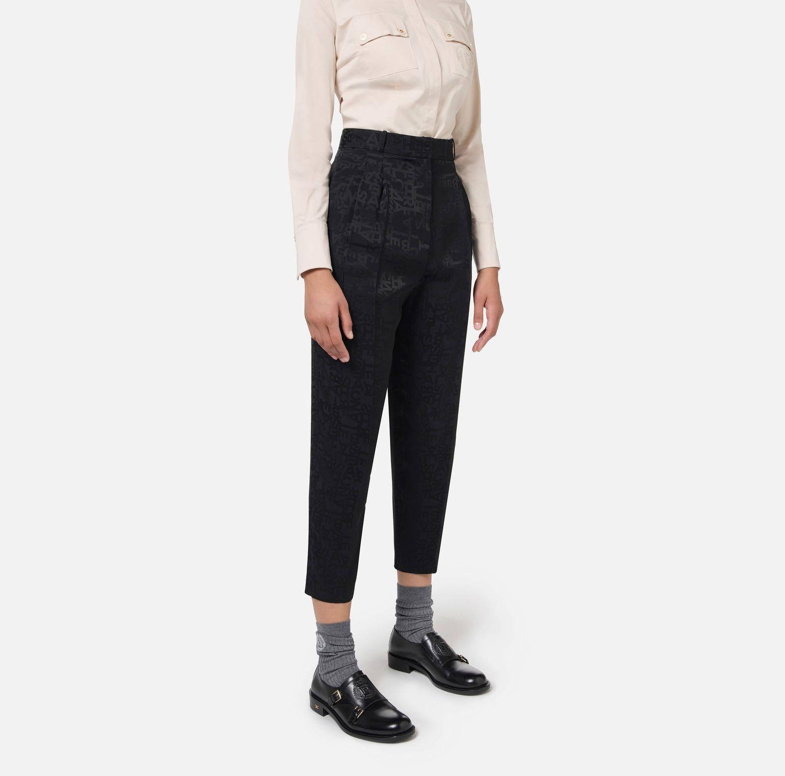 Pantalone jaquard lettering PA013446E2 110 ELISABETTA FRANCHI 