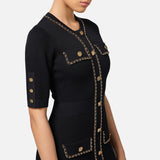Abito con catene dorate AM92B46E2 110 ELISABETTA FRANCHI 
