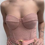 Abito plissè con corpetto - Elisabetta Franchi AB18001E2 X01 ELISABETTA FRANCHI 