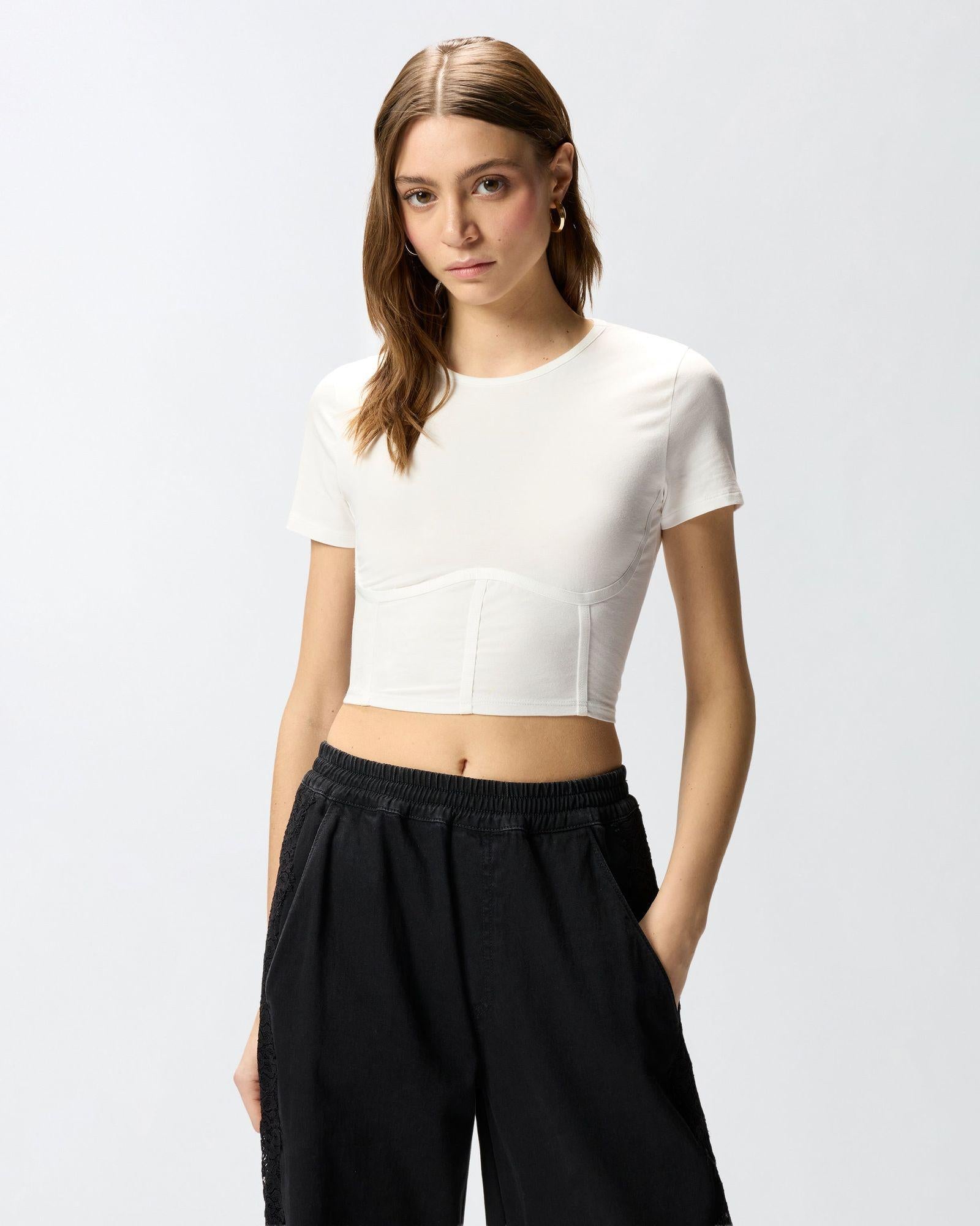 Top bustier in jersey - Pinko 106489A36I Z05 PINKO 