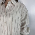 Camicia lunga con motivo a righe - Eleh SS260273 ECRU ELEH 