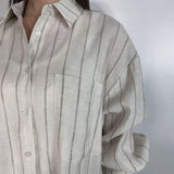 Camicia lunga con motivo a righe - Eleh SS260273 ECRU ELEH 