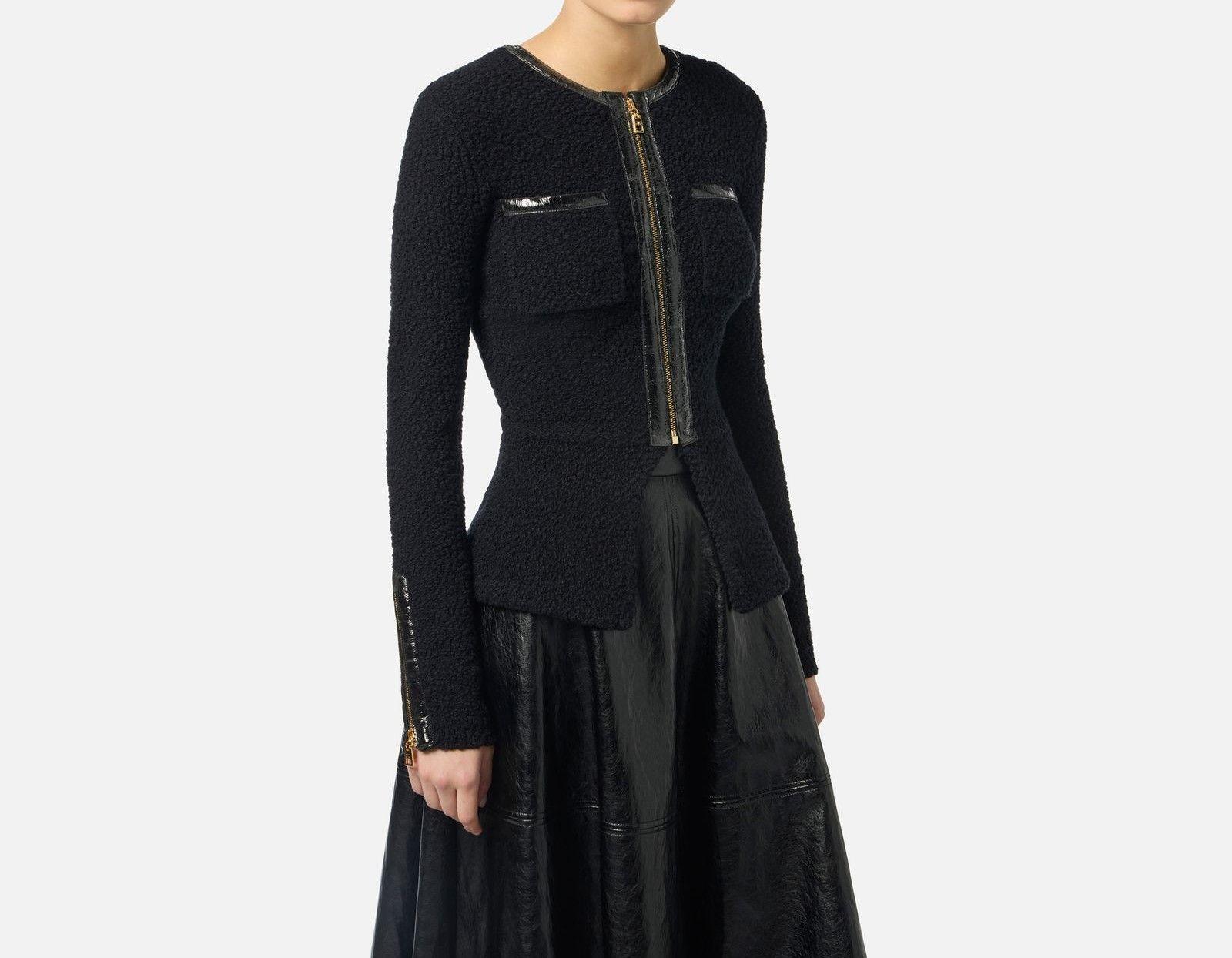 Cardigan in maglia bouclè - Elisabetta Franchi MK38S57E2 110 ELISABETTA FRANCHI 