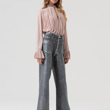 Jeans wide leg spalmato FR25WV2007D419O8 T59 FRACOMINA 