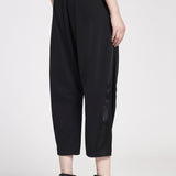 Pantalone con motivo in raso PIUS22D3 10 CARLA G. 