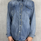 Camicia denim lavaggio chiaro