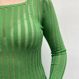 Maglia trasparente maniche lunghe