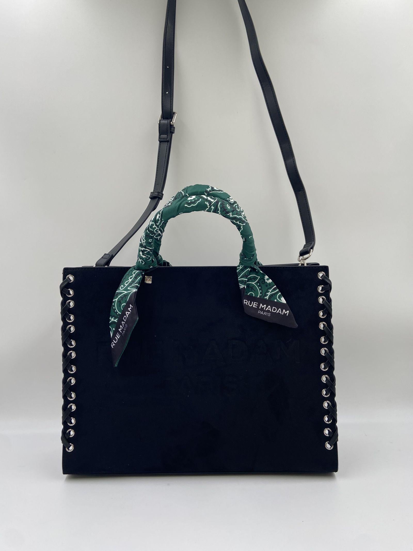Borsa Apache nera 1481 NERO RUE MADAM PARIS 