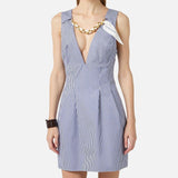 Abito con foulard gioiello - Elisabetta Franchi AB95762E2 019 ELISABETTA FRANCHI 