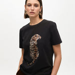 T-shirt con paillettes LF2515027 00N LOLA 