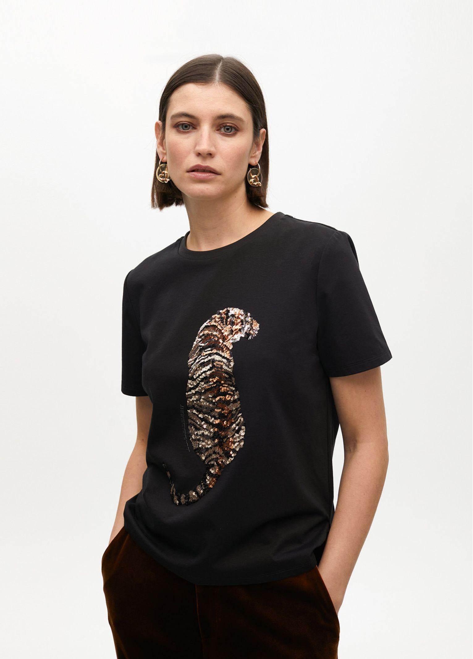 T-shirt con paillettes LF2515027 00N LOLA 