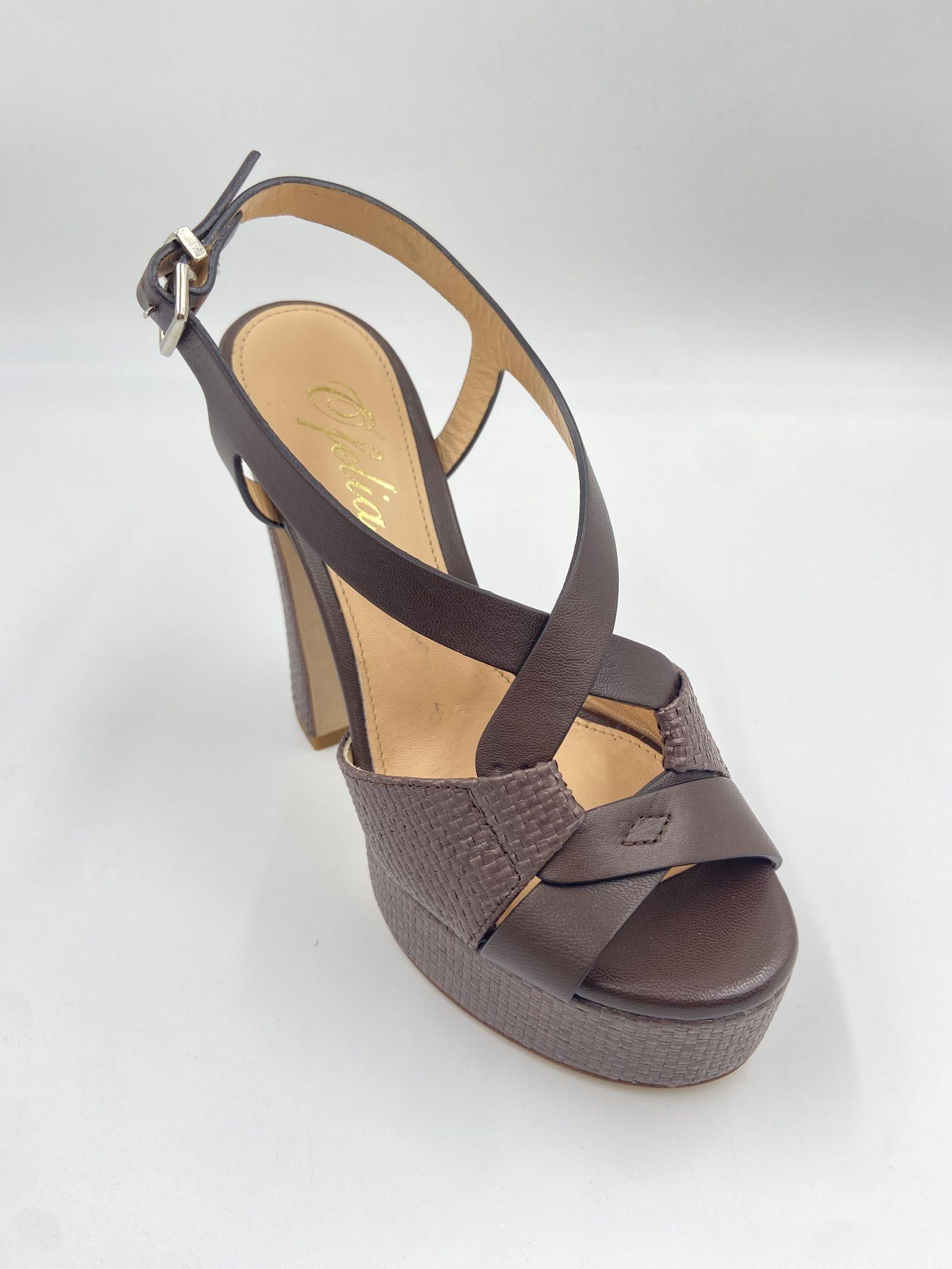 Sandalo con plateau - Ofelia 3101 MORO OFELIA 