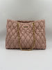 Borsa shopper grande in tessuto embossed