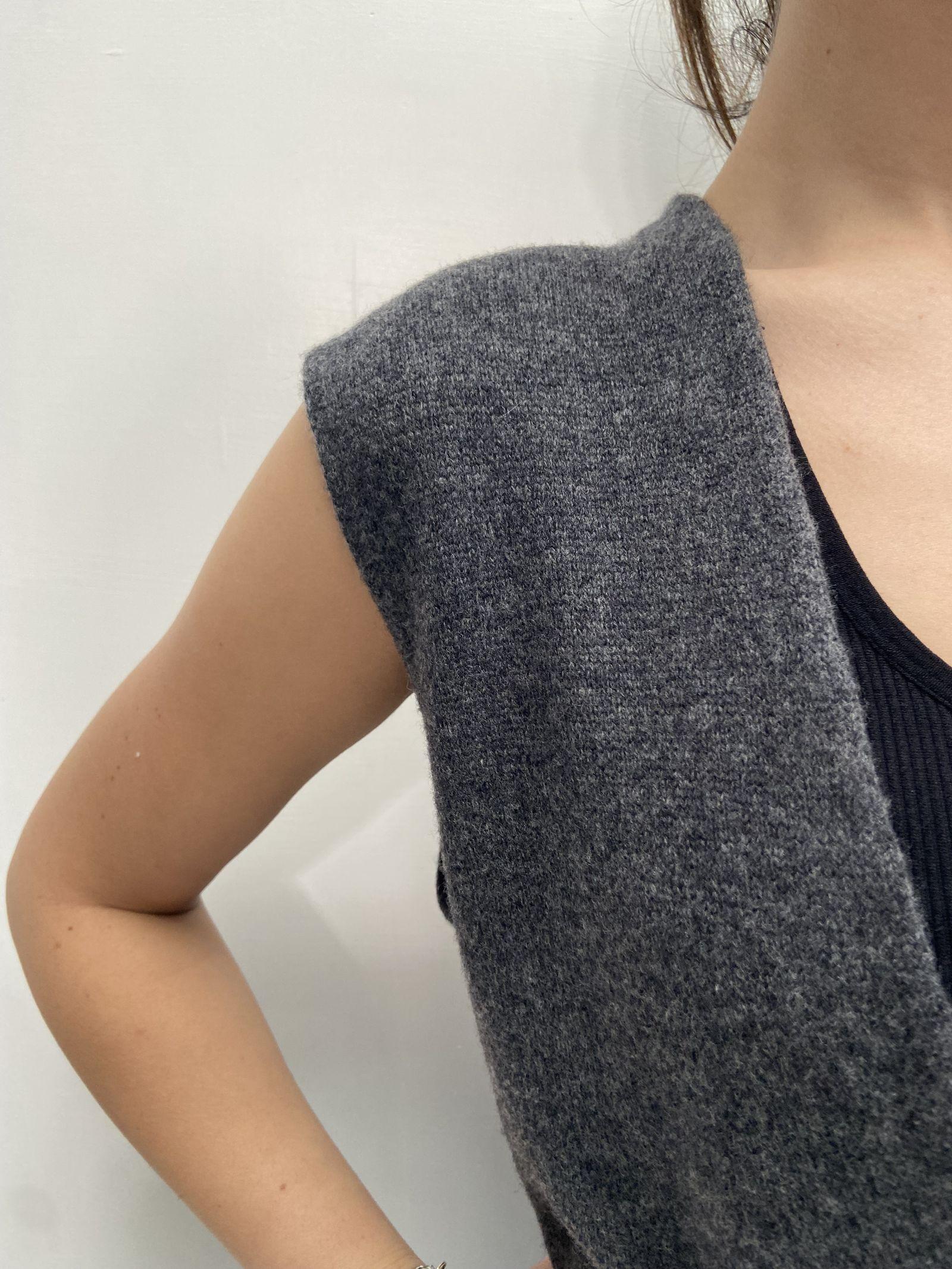 Gilet scollo a V CBGL4734 ANTRACITE OFELIA 