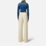 Giubbotto cropped in denim - Elisabetta Franchi BJ37I51E2 139 ELISABETTA FRANCHI 