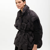 Gilet trapuntato con cintura MF2501006 00N MAITE 