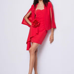 Abito scollo a cuore e fiore in vita 511FD15034 2482 GAUDI' 