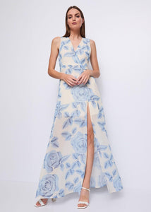 Abito lungo stampa floreale
