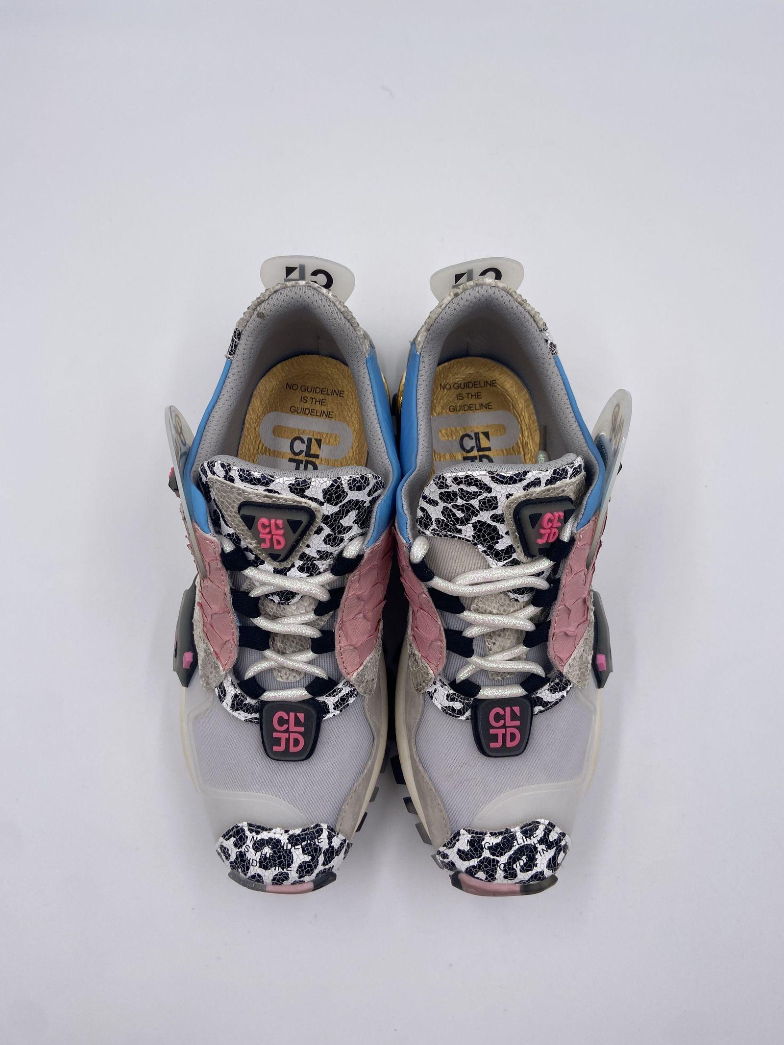 Sneakers rosa azzurro e oro 6F033 2013 CLJD 
