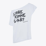 T-shirt scollo asimmetrico T251CU MA043 MANILA GRACE 