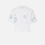 T-shirt con stampa e applicazioni 105704A2UG Z05 PINKO 