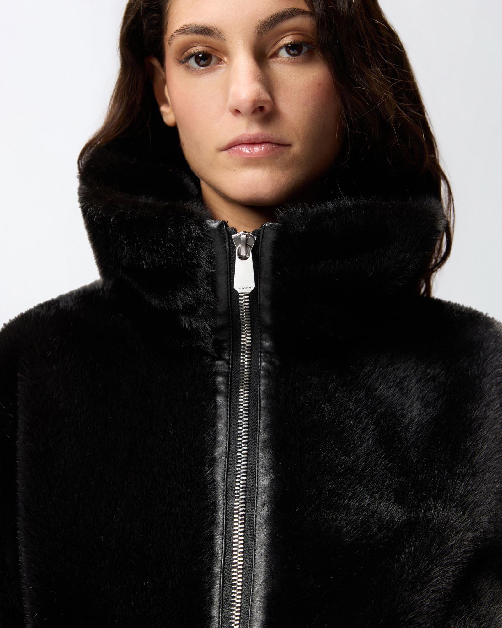 Giubbotto bomber pelliccia 105399A2PI Z99 PINKO 