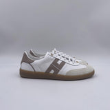 Sneakers in pelle e crosta con logo