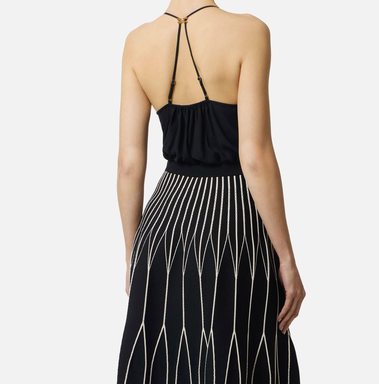 Body in georgette - Elisabetta Franchi BO01461E2 110 ELISABETTA FRANCHI 