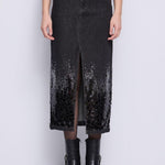 Gonna lunga denim con strass 521FD76001 00 GAUDI' 