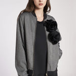 Bomber con spilla fiore - Carla G SONE04D3 10 CARLA G. 
