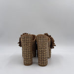 Sabot aperto in raffia con fiore 2588 BEIGE OFELIA 