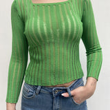 Maglia trasparente maniche lunghe