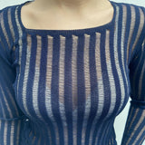 Maglia trasparente maniche lunghe