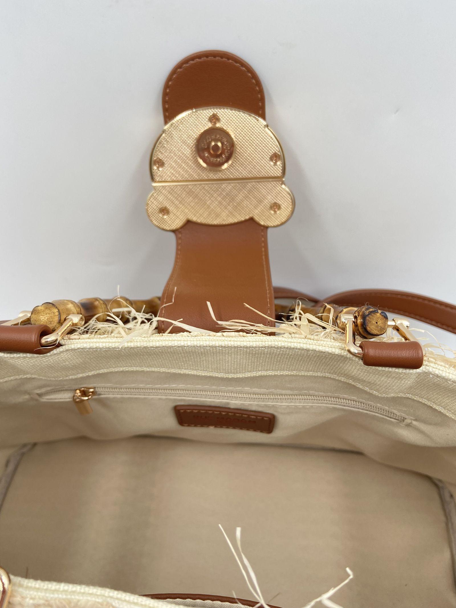 Borsa Riad Basket Frange - Rue Madam Paris RIADFRINGESBASKET FRANGENATURALE RUE MADAM PARIS 