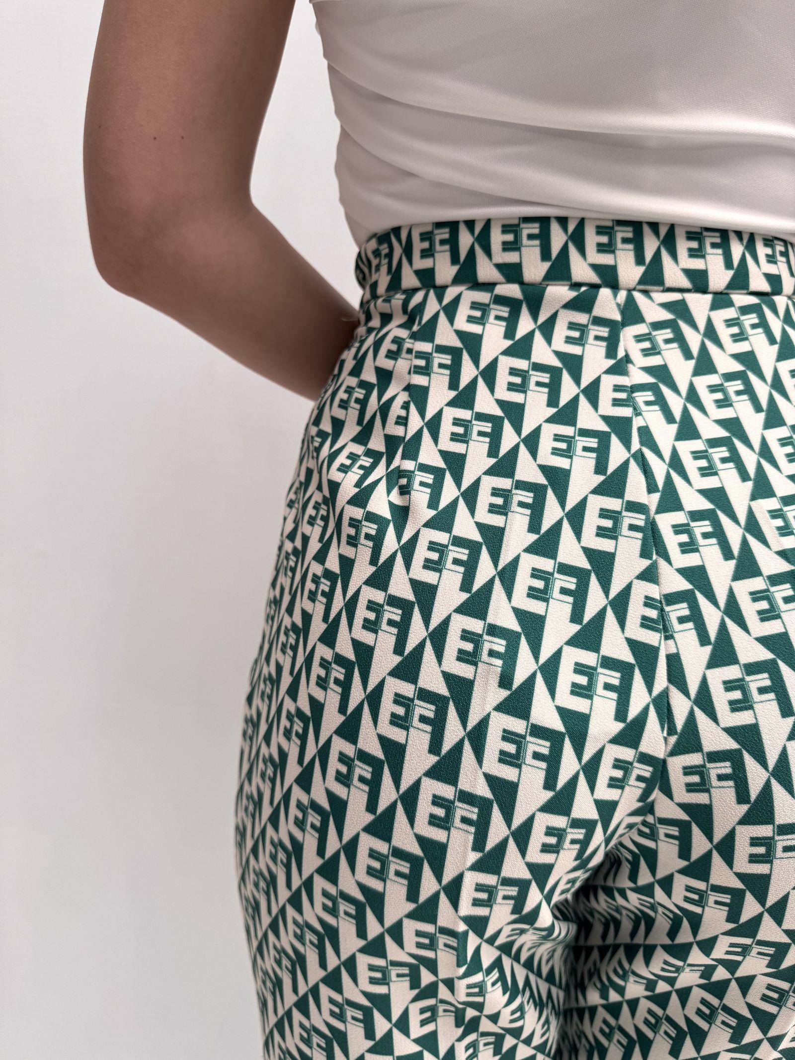 Pantalone stampa geometrica logata - Elisabetta Franchi PA00826E2 AT5 ELISABETTA FRANCHI 