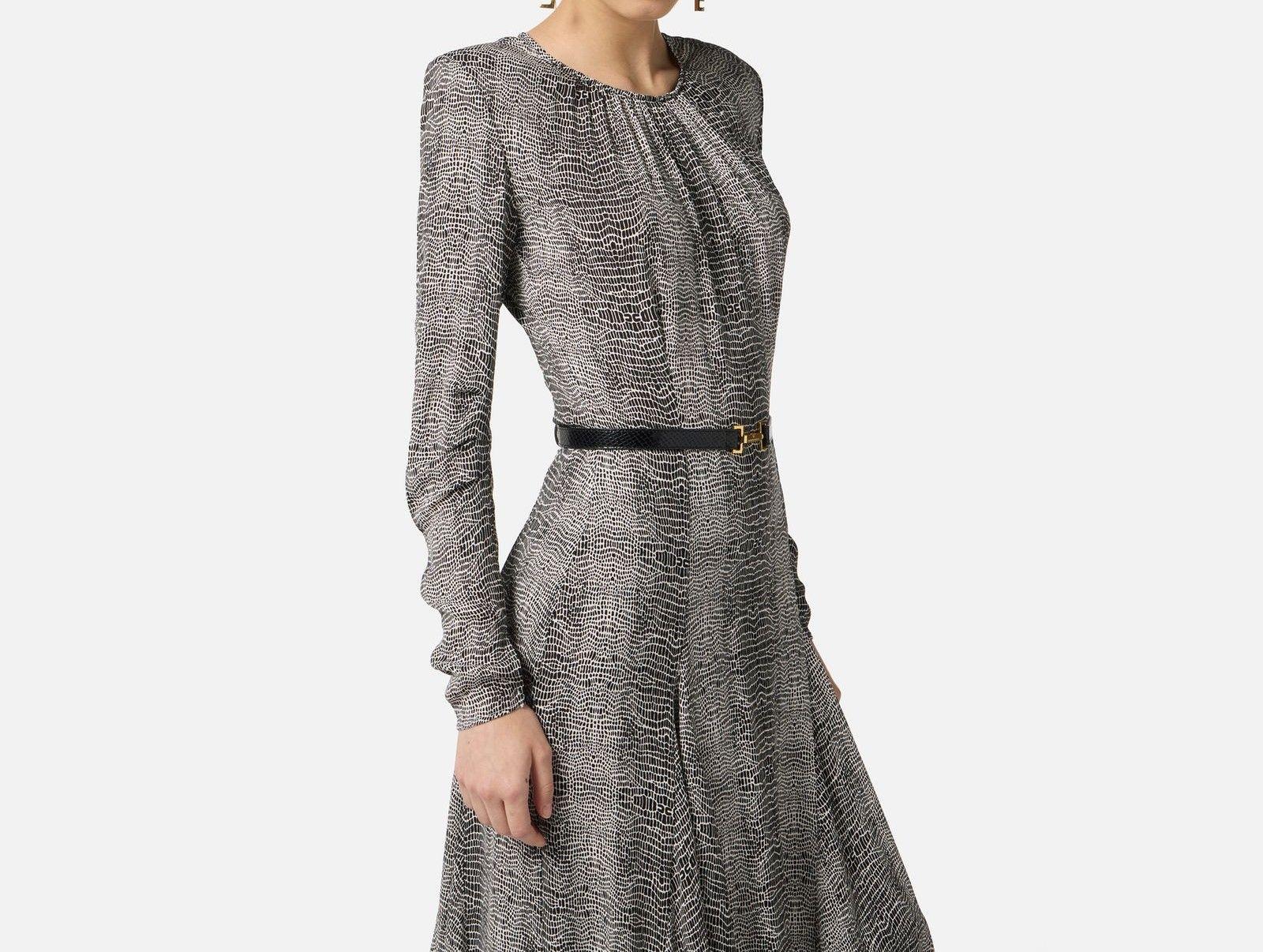 Abito con stampa pitone - Elisabetta Franchi AB88057E2 110 ELISABETTA FRANCHI 